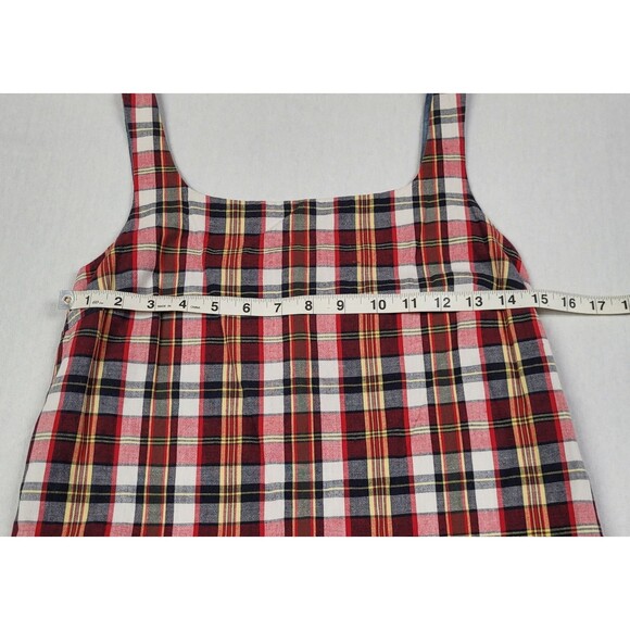 Gap Red and Blue Plaid Square Neck Sleeveless Mini Dress Women's Size 6 - Picture 6 of 6
